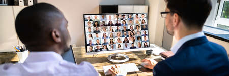 Elearning Video Conference Meeting Or Webinar In Office