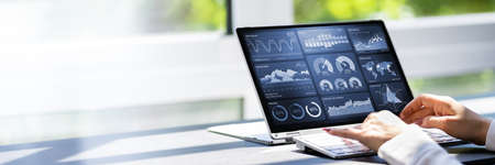 KPI Dashboard Data Analytics On Business Laptopの写真素材