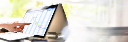 Convertible Laptop Gantt Chart Software And Digital Agenda