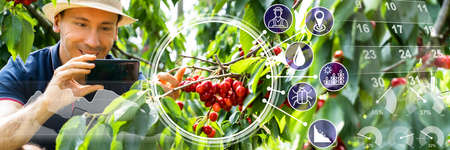 Smart Farming Digital Technology Agriculture App At Farm