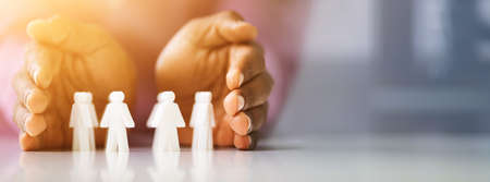 Inclusion And Diversity Insurance. Safe Business Workplaceの写真素材