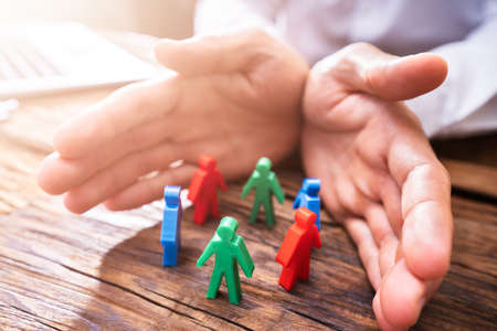 Employees Equality And Inclusion Protection. Colored Plastic Figures