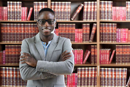 Young Male Attorney Lawyer Portrait With Arms Crossedの写真素材