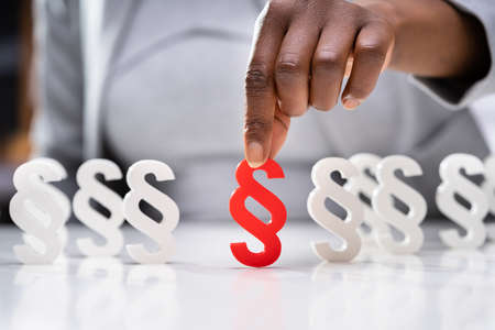 African American Government Lawyer Or Judge. Law Courtの写真素材