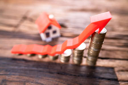 Real Estate House Price Rise. Invest Concept