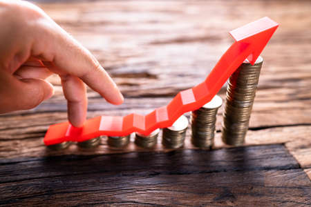 Money Investment And Savings Steps. Business Loan And Taxの写真素材