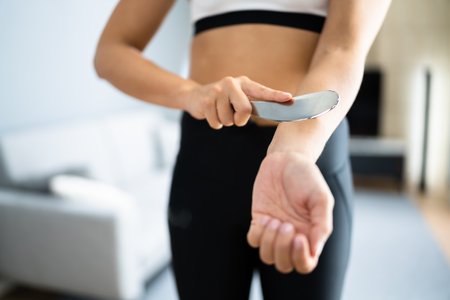 Gua Sha Arm Therapy Treatment. Muscle Physiotherapy