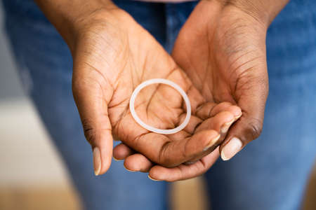 Diaphragm Vaginal Contraceptive Ring. Spermicide Contraception And Birth Controlの写真素材
