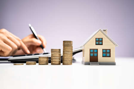 Real Estate Price And House Tax Cash Coinsの写真素材