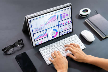 Digital Data Technology. KPI Business Dashboard Technologyの写真素材