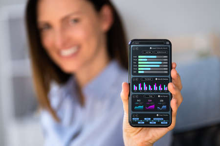 Business Advisor KPI Dashboard Tech On Mobile Phone