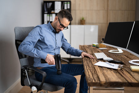 Massage Gun Machine Recovery Therapy And Stimulationの写真素材