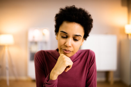 Frustrated Millennial With Relationship Trouble Offended At Homeの写真素材