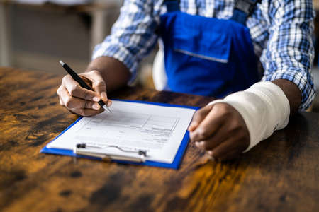 Worker Accident Insurance Disability Compensation And Social Benefitsの写真素材