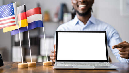 Online Foreign Language Learn Lesson Or Courseの写真素材