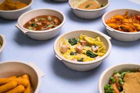 Fresh Healthy Food Meal. Dinner From Restaurantの写真素材