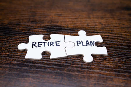 Pension Retire Planning With Jigsaw Pieces. Income Management