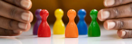 Inclusive Diversity LGBT Colors. Diversity And Inclusion Insuranceの写真素材