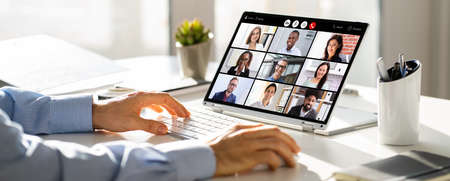 Online Digital HR Video Conference Webinar. Business Call