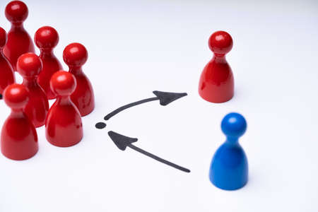 Pawn Change Concept. Individuality, Imagination And Determination