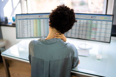 Ergonomic Computer Chair Bad Posture And Painの写真素材