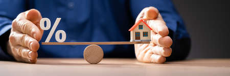 House Interest Rates Balance And Loan Percentage Concept