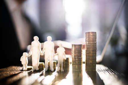 Elder Couple Saving And Managing Money For Retirementの写真素材