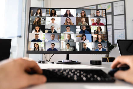 Online Digital HR Video Conference Webinar. Business Call