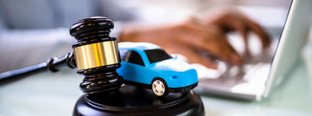 Automobile Court And Car Liability Judge. Law Courtroomの写真素材