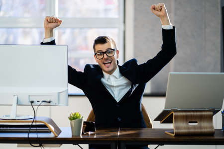 Happy Young Business Business Working New Jobの写真素材