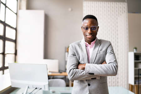 Successful Business Manager Portrait. Corporate Work Successの写真素材