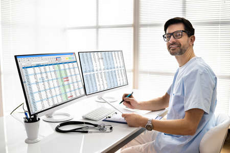 Medical Coding Bill And Billing Codes Spreadsheetsの写真素材