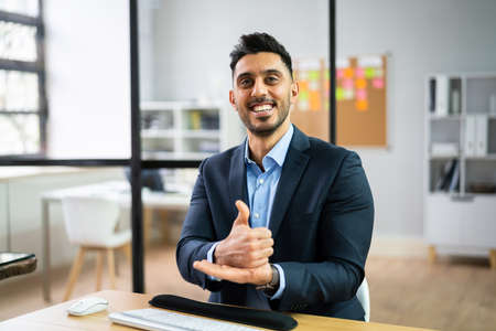 Adult Learning Sign Language For Deaf Disabled