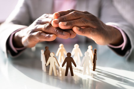 Inclusion, Equality And Staff Diversity. White Women Handsの写真素材