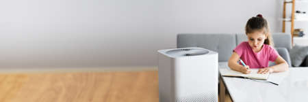 Air Purifier Modern Health Technology In Living Roomの写真素材