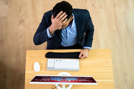 Ransomware Malware Cyber Attack On Business Computer