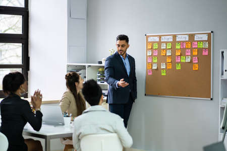 Kanban White Board Task Plan. Scrum Business Managementの写真素材
