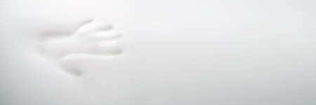 Memory Foam Mattress With Hand Stamp After Pressing Testの写真素材