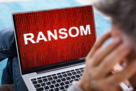Ransomware Cyber Extortion Attack. Encrypted Files And Ransomの写真素材