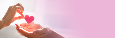 Woman Giving Man Gift Or Romantic Present