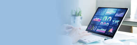 KPI Dashboard Data Analytics On Business Laptop