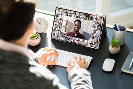 Online Video Conference Webinar Call. Videoconference Meeting