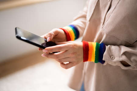 Inclusion And Diversity. LGBT Rainbow Armband. Workplace Equality