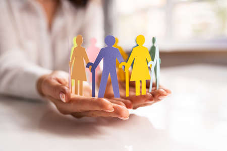 Elderly Senior Group Medical Insurance And Protection. Elderly Old Peopleの写真素材