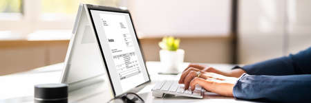 Corporate E Invoice Electronic Accounting Software On Tablet