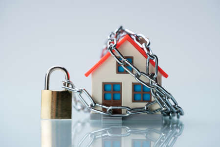 House Security And Building Protection With Lockの写真素材