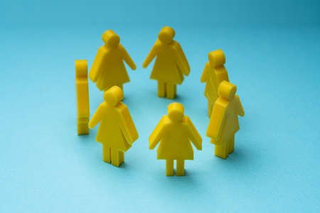 Protecting People Figures. Community Protection And Safetyの写真素材