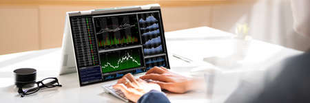 Stock Broker Exchange Trading App On Laptop