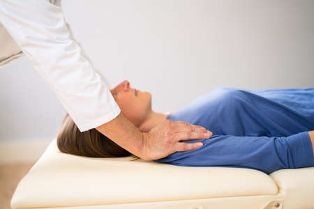 Reiki Therapy Alternative Healing Massage For Womanの写真素材