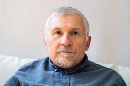 Mature Man Headshot Video Conference Or Avatarの写真素材